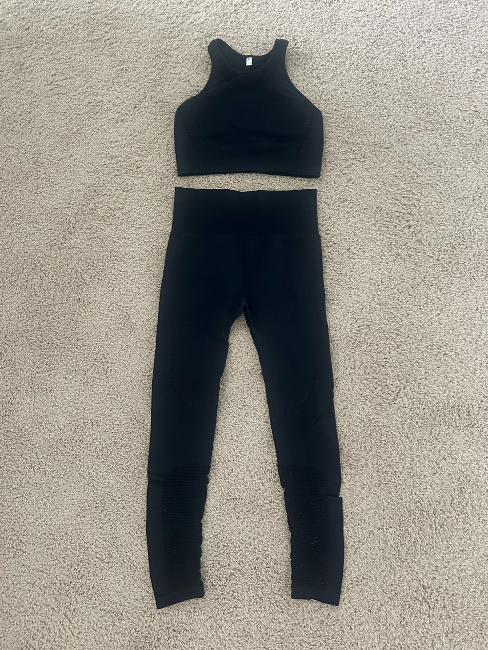 JoyLab Navy Seamless Racerback Sports Bra & High-Waist Leggings Set